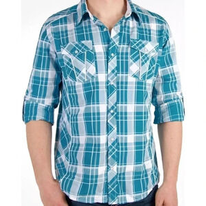 BKE Buckle Men’s Athletic Fit Silverdale Snap Button Shirt Size XXL